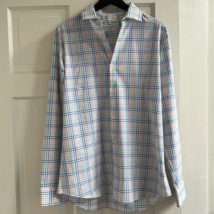 Mizzen + Main performance dress shirt - pastel plaid, men’s large